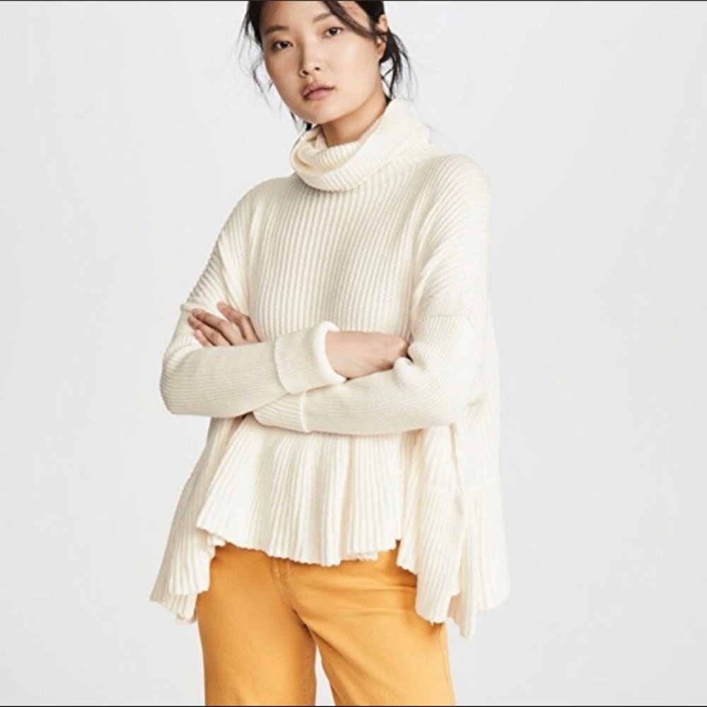 Free People Coconut Layer Cake Sweater NWT Size L